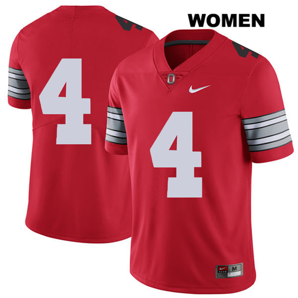 Ohio State Buckeyes Women's Chris Chugunov #4 Red Authentic Nike 2018 Spring Game No Name College NCAA Stitched Football Jersey TE19R30IU